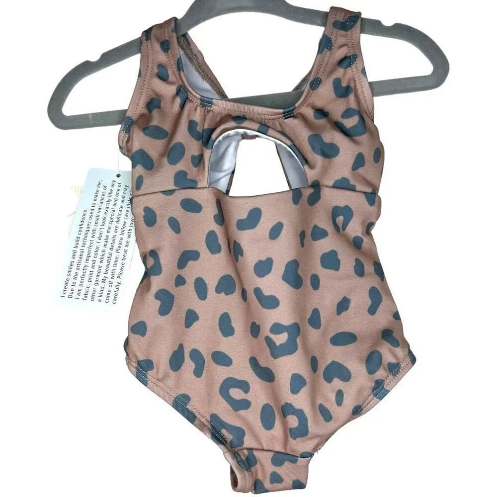 NEW Dot Dot Smile Animal Print One Piece Swim 6-12M
